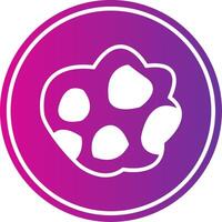 Asteroid Glyph Gradient Circle Icon vector