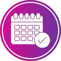Schedule Glyph Gradient Circle Icon vector