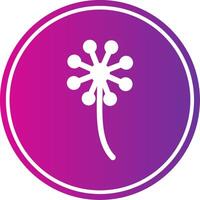 Dandelion Glyph Gradient Circle Icon vector