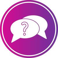 Question Glyph Gradient Circle Icon vector
