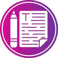 Copywriter Glyph Gradient Circle Icon vector