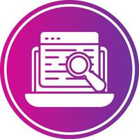 Search Data Glyph Gradient Circle Icon vector
