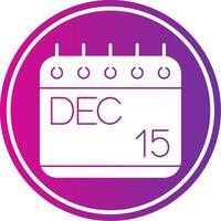 December Glyph Gradient Circle Icon vector