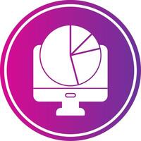 Statics Glyph Gradient Circle Icon vector