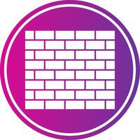 Brick Wall Glyph Gradient Circle Icon vector