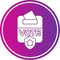 Voting Box Glyph Gradient Circle Icon vector