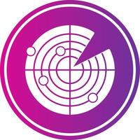 Radar Glyph Gradient Circle Icon vector