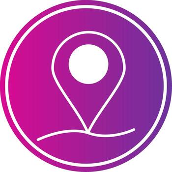 Map Pointer Glyph Gradient Circle Icon vector