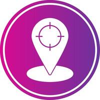 Location Marker Glyph Gradient Circle Icon vector
