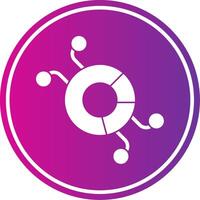 Pie Chart Glyph Gradient Circle Icon vector
