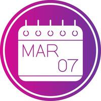 March Glyph Gradient Circle Icon vector