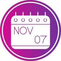 November Glyph Gradient Circle Icon vector