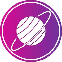 Uranus Glyph Gradient Circle Icon vector