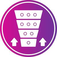 Funnel Chart Glyph Gradient Circle Icon vector