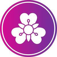 Alstroemeria Glyph Gradient Circle Icon vector