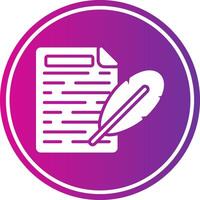 Write Glyph Gradient Circle Icon vector