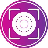 Target Glyph Gradient Circle Icon vector