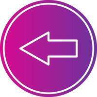 Back Line Gradient Circle Icon vector