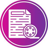 Transcript Glyph Gradient Circle Icon vector