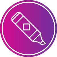 Highlighter Line Gradient Circle Icon vector