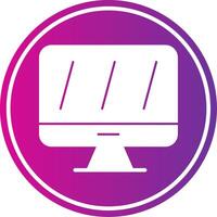 Monitor Glyph Gradient Circle Icon vector