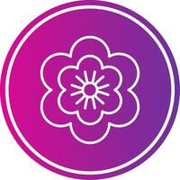 Geranium Line Gradient Circle Icon vector