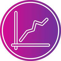 Chart Line Gradient Circle Icon vector
