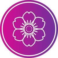 Nasturtium Line Gradient Circle Icon vector