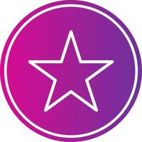 Star Line Gradient Circle Icon vector