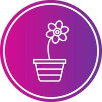 Crocus Line Gradient Circle Icon vector