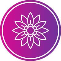 Amaryllis Line Gradient Circle Icon vector