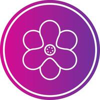 Hyacinth Line Gradient Circle Icon vector