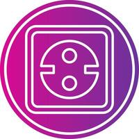 Socket Line Gradient Circle Icon vector