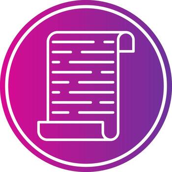 Script Line Gradient Circle Icon vector