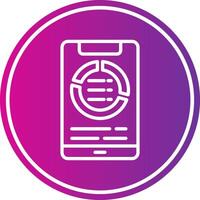 Smartphone Line Gradient Circle Icon vector