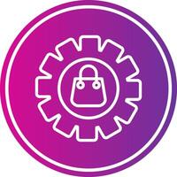 Setting Line Gradient Circle Icon vector