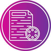 Transcript Line Gradient Circle Icon vector