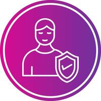 Trust Line Gradient Circle Icon vector