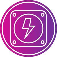 Electricity Line Gradient Circle Icon vector