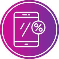 Smartphone Line Gradient Circle Icon vector