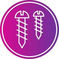 Screw Line Gradient Circle Icon vector