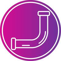 Pipe Line Gradient Circle Icon vector