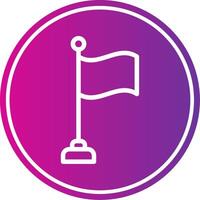 Flag Line Gradient Circle Icon vector