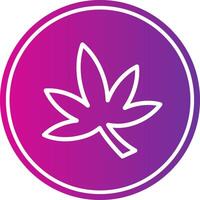 Weed Line Gradient Circle Icon vector