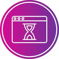 Waiting Line Gradient Circle Icon vector