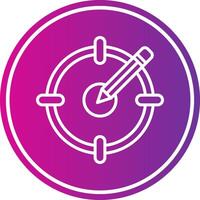 Target Audience Line Gradient Circle Icon vector