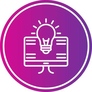 idea línea degradado circulo icono vector