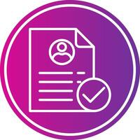 Accepted Line Gradient Circle Icon vector