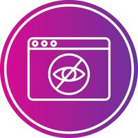 Eye Line Gradient Circle Icon vector