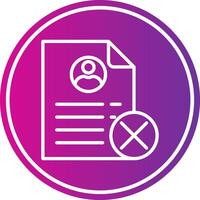 Denied Line Gradient Circle Icon vector